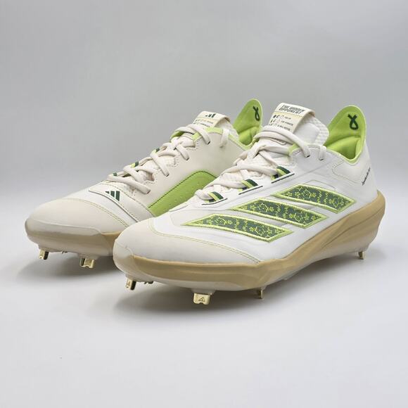 Adidas Adizero Impact MHA Men’s Sz 9 Baseball Cleats JQ8233 White Pulse Lime